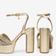 Женские босоножки Nine West WFA2736-1 5905588592556 39 24.7 см Золотистые (5905588592655) - изображение 6