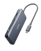 Хаб Anker 341 USB-C Hub (7-in-1) універсальний USB-хаб на 7 портів зі швидкою зарядкою та 4K HDMI, Grey - зображення 1