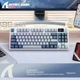 Бездротова механічна Клавіатура Attack Shark K86 Bluetooth/2,4g з міні-дисплеєм та поворотною кнопкою гучності, Англійська розкладка, Синій - Lavender Blue - (Peppermint) - зображення 1