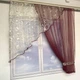 Занавеска короткая из сетки ALBO 400x180 cm Бордовая (KU-130-15) - изображение 2