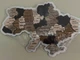 Дерев'яна карта України, багатошарова 3D, настінна, 50x33,5 см - изображение 2
