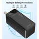 Батарея універсальна Choetech 50000mAh, PD QC/3.0/22.5W, USB-C In/out, 2*USB-A (B732-ACBK) - зображення 4