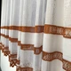 Занавески для кухни спальни комнаты короткие, занавески на окно в комнату спальню Бело-коричневая (KU-138-3-7) - изображение 4