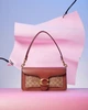 Сумка багет седло женская из натуральной кожи средняя Coach Signature Monogram BG-COA-20 Красная (193971591582) - изображение 6