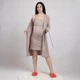 Ночнушка и халат для беременных и кормления, в роддом размер 48/50 (L/XL) Єва Tiana бежевый - изображение 3