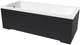 Ванна акриловая Helmken Luna 150x70 см (N5212506D4) комплект 5 в 1: прямоугольная ванна, ножки, Черный подголовник, Черная фронтальная и боковая панель - изображение 1