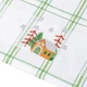 Полотенце вафельное Home Line. Зелёная полоска, с вышивкой лес-45х70 - изображение 2