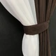Красивая занавеска с шифоном ALBO 400x170 cm Шоколадная (KU-PK-14) - изображение 4