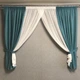 Красивые шифоновые гардины для кухни, спальни оптом ALBO 400x170 cm Бирюза (KU-PK-100) - изображение 1