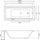 Ванна акриловая Helmken Luna 160x70 см (0134VA9405) комплект 3 в 1: прямоугольная ванна, ножки, Черная фронтальная панель - изображение 14