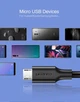 Кабель Ugreen US289 USB 2.0 to Micro Cable Nickel Plating 2A 0.25 м Black (60134) - изображение 3
