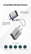 Адаптер UGREEN US270 OTG Type-C to USB 3.0 з карабіном Space Gray (50283) - зображення 4