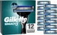 Сменные картриджи для бритья (лезвия кассеты) мужские Gillette Mach 3 кассеты 12 шт - изображение 1