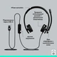 Słuchawki Logitech H570e Corded Stereo USB Headset (Teams version) - Black - EMEA28-935 - USB-A (981-001430) - obraz 6