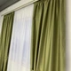 Готові штори з атласу, Зеленого кольору, з тюлем (SHTN-VR-18) - зображення 7