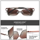 Женские поляризационные солнцезащитные очки KINGSEVEN N7011 Brown - изображение 6