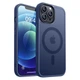 Чехол ударостойкий матовый VVave Premium Matte Insane Case with MagSafe для Apple Iphone 12 Pro Max Midnight Blue - изображение 1