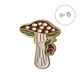 Значок (пин) BROCHE брошь бижутерия Гриб с Улиткой коричневый BRGV114792 - изображение 1