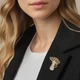 Значок (пин) BROCHE брошь бижутерия Гриб с Улиткой коричневый BRGV114792 - изображение 2