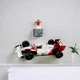 Настінне 3D Кріплення для Фірмового конструктора Icons McLaren MP4/4 Ayrton Senna Айртон Сенна (10330) з додатковим кріпленням для міні-фігурки та Таблички - Чорне - зображення 1