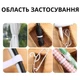 Стяжка-липучка для проводов, белый цвет, длина 5 м, ширина 1,5 см - изображение 6