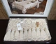 Велюровая скатерть с ранером Selin Azra Set 160×350+12 салфеток Бежевая - изображение 4