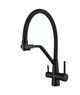 Смеситель на две воды для кухни WEZER INX4A-08-BLACK черный - изображение 1