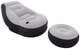 Надувное кресло с подстаканником Intex 68564 Ultra Lounge с пуфиком 154х98 см Серо-черный - изображение 6