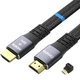Кабель Conable HDMI 2.0 flat 4K@60Hz 18Gbps + адаптер Down Angle, 5м черный - изображение 1