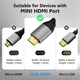 Кабель Conable DisplayPort to Mini HDMI, 4K@60Hz, 2K@120Hz, 1080P@120Hz, 1.2м, grey - изображение 5