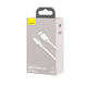 Комплект кабель Baseus Simple Wisdom Data Cable Kit USB to Type-C 5A 1.5m 2 шт White (TZCATZJ-02) - изображение 2