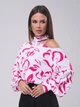 Жіноча вільна блуза із софту з відкритим плечем ISSA PLUS L Рожевий (issa1531796) - изображение 2