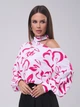 Жіноча вільна блуза із софту з відкритим плечем ISSA PLUS XL Рожевий (issa1531794) - изображение 2
