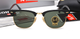 Солнцезащитные очки в стиле RB 3016 clubmaster black LUX - изображение 6