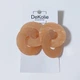 Серьги массивные пластиковые DeKolie MK0813-1 бежевый - изображение 2