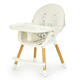 Fotelik krzesełko do karmienia EcoToys 2 w 1 beżowe (HA-004 BEIGE) (5903769972227) - obraz 4