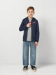 Подростковая толстовка с капюшоном для мальчика Levis Lvn Boxtab Full Zip Hoodie 9EJ762-C8D-LQ 134-140 см (10A) Темно-синяя (3666643021030) - изображение 3