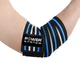 Бинты на локоть Power System PS-3600 Elbow Wraps Blue/Black (пара) (PS-3600_Blue-Black) - изображение 3
