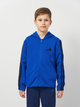 Подростковый спортивный костюм (толстовка + штаны) Adidas J 3S Ft Ts 220 JE0311 158-164 см Синий/Белый (4067901537864) - изображение 3