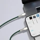 Кабель Baseus CATLJK-B06 Cafule Metal Type-C to Lightning PD 20Вт 2m Green - изображение 7