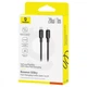 Кабель Baseus P10377700113-00 Silky Series Fast Charging Type-C to Lightning 20W – швидка зарядка для пристроїв Apple, 1м Black - зображення 3