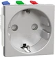 Розетка Schneider Electric Unica New с заземлением, со шторками, 16А, самозажимные клеммы Алюминий (NU305730) - изображение 1