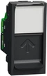Розетка компьютерная RJ45 Schneider Electric Unica New одинарная, категория 5 UTP, 1 модуль, Антрацит (NU341054) - изображение 1