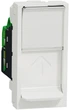 Розетка компьютерная RJ45 Schneider Electric Unica New одинарная категория 6, UTP, 1 модуль Белая (NU341418) - изображение 1