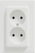 Розетка двойная Schneider Electric Asfora 220 В без заземления Белая (EPH9700121) - изображение 2