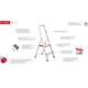 Стремянка Intertool алюминиевая 0.91 м 2 ступени до 150 кг широкая платформа высотой 0.41 м лестница (000008644) - изображение 9