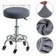 Круглий чохол на стілець Diana Textile Round Chair Ø 28-40 см, Блакитний - зображення 3