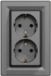 Розетка двойная Schneider Electric Asfora с заземляющим контактом Антрацит (EPH9900171) - изображение 7