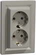 Розетка двойная Schneider Electric Asfora с заземлением внутренняя Бронза (EPH9900169) - изображение 1