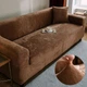 Захисний чохол на тримісний диван Diana Textile Plush Velvet, 190x230 см, Коричневий - зображення 2